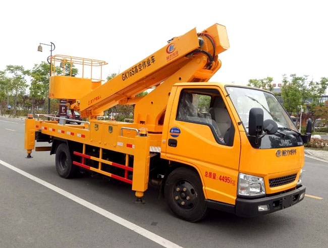 藍(lán)牌江鈴順達(dá)伸縮臂16米高空作業(yè)車
