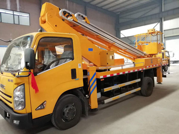 江鈴國六藍(lán)牌22米伸縮臂高空作業(yè)車
