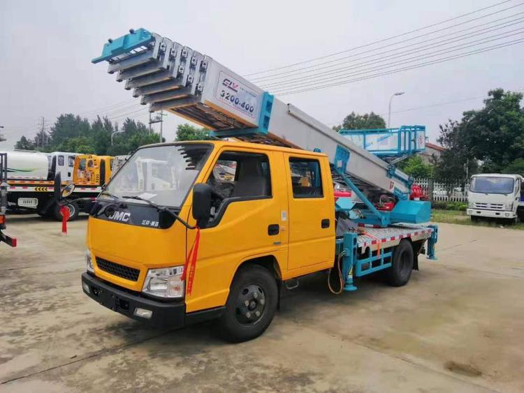 32米藍牌云梯車江鈴雙排座云梯車-搬家作業(yè)車廠家直銷
