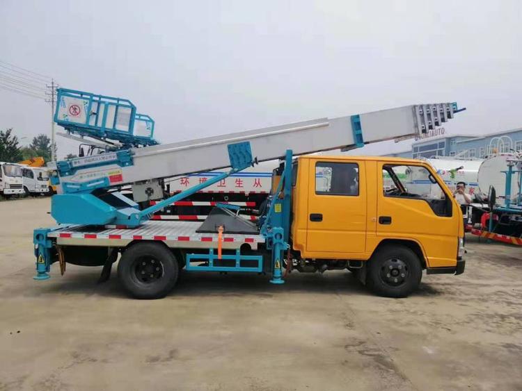 32米藍(lán)牌云梯車江鈴雙排座云梯車-搬家作業(yè)車廠家直銷