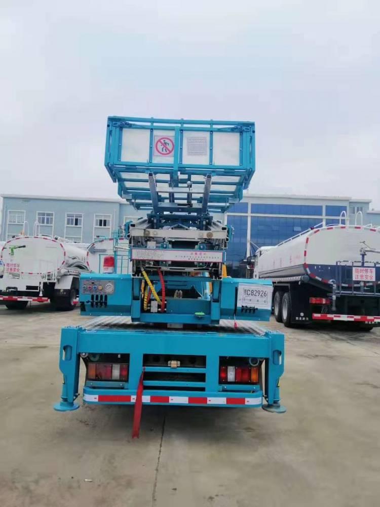 32米藍(lán)牌云梯車江鈴雙排座云梯車-搬家作業(yè)車廠家直銷