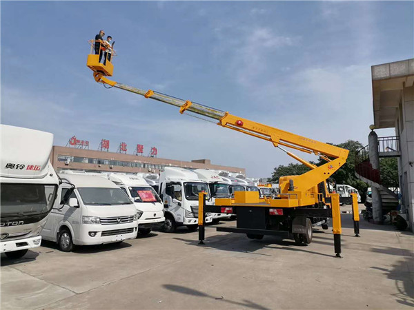 國(guó)六江鈴22米伸縮臂高空作業(yè)車(chē)發(fā)車(chē)