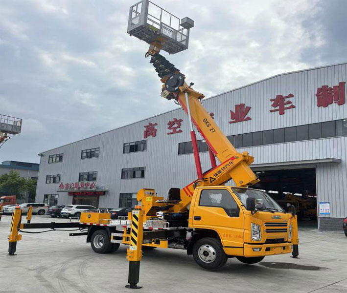 江鈴順達國六25米27米藍牌伸縮臂高空作業(yè)車