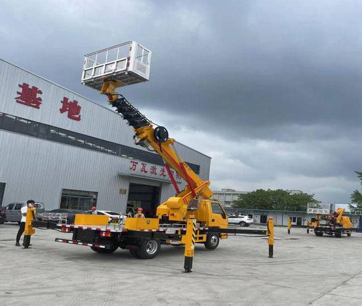 江鈴順達(dá)國六25米27米藍(lán)牌伸縮臂高空作業(yè)車